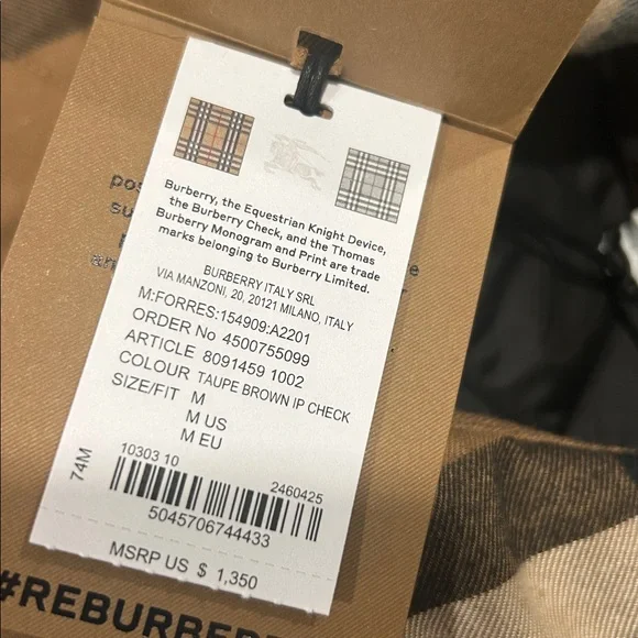 Burberry Brown Checkered Shirt Jacket